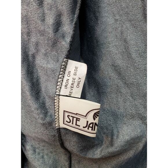 Vintage Ste Jan Marie Blazer Women's S Silver Metallic Snake Print Shoulder Pads - Picture 7 of 10